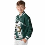 custom michigan state spartans mickey football green white jacket best selling