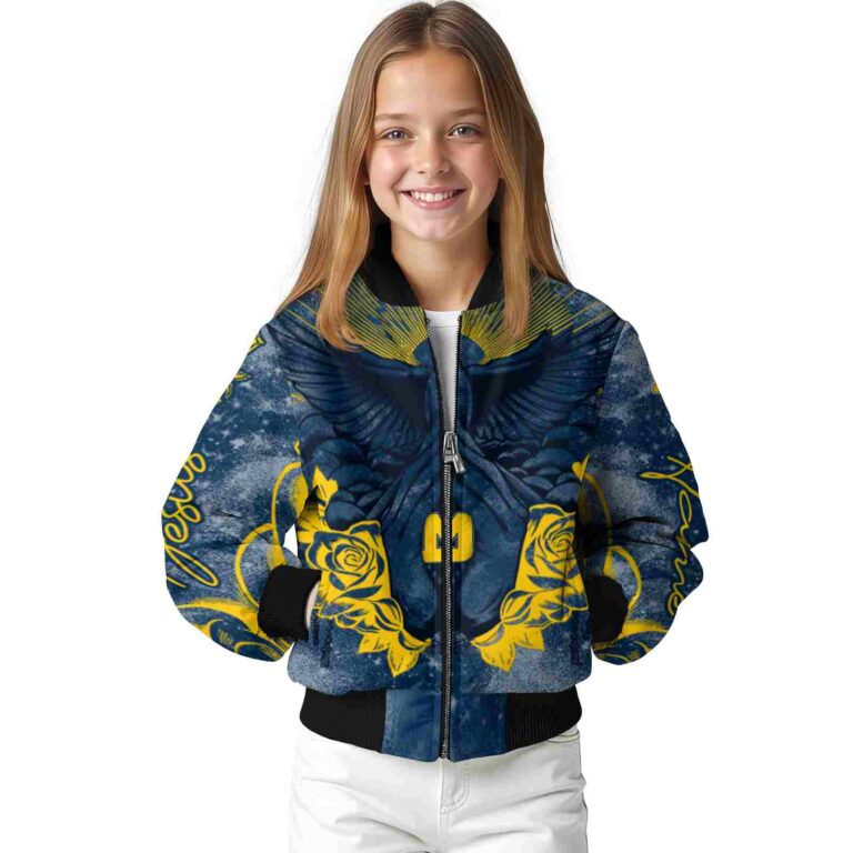 custom michigan wolverines praying hands blue jacket top rated