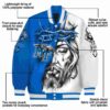 custom middle tennessee blue raiders jesus tears blue white jacket new arrival