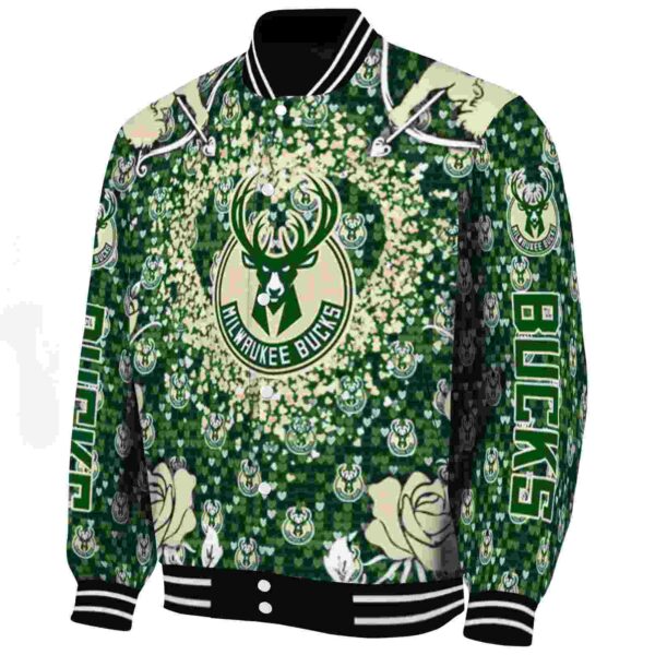 custom milwaukee bucks heart explosion green jacket best selling