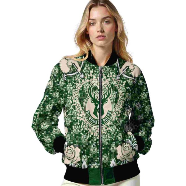 custom milwaukee bucks heart explosion green jacket latest model