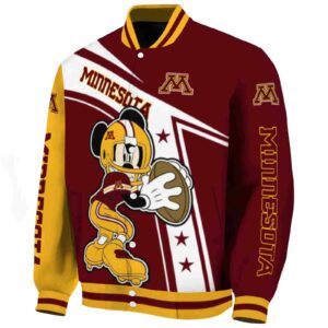 custom minnesota golden gophers mickey football maroon white jacket best selling