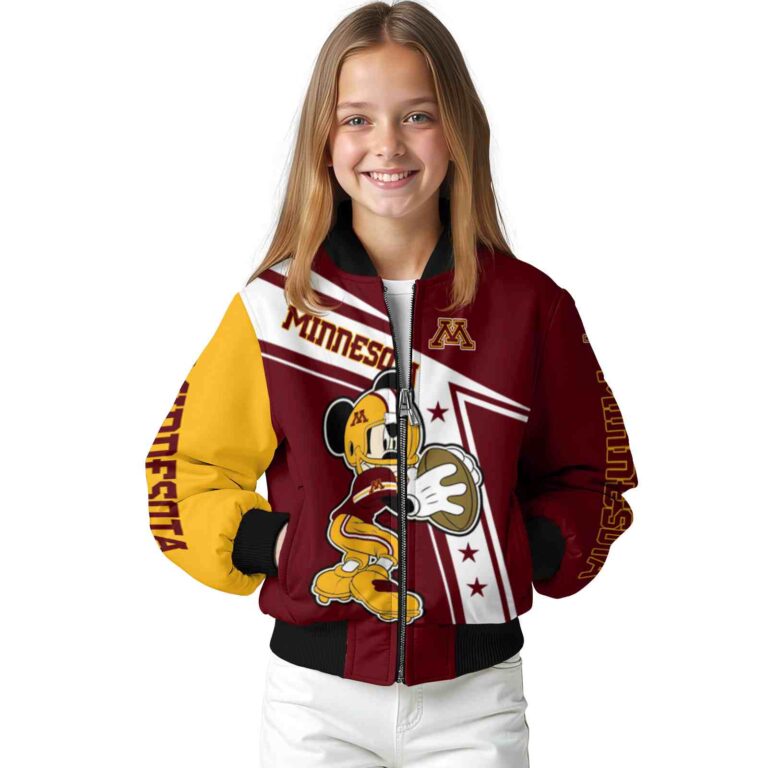 custom minnesota golden gophers mickey football maroon white jacket top rated