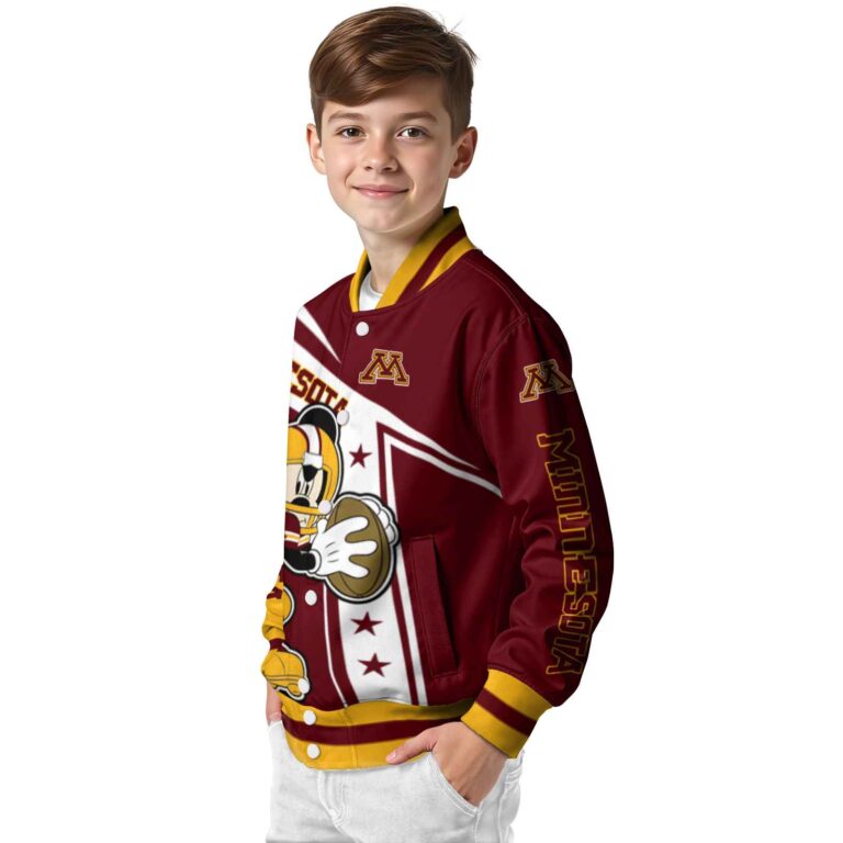 custom minnesota golden gophers mickey football maroon white jacket trendy