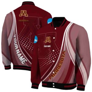 custom minnesota golden gophers wave patterns maroon jacket fashion forward