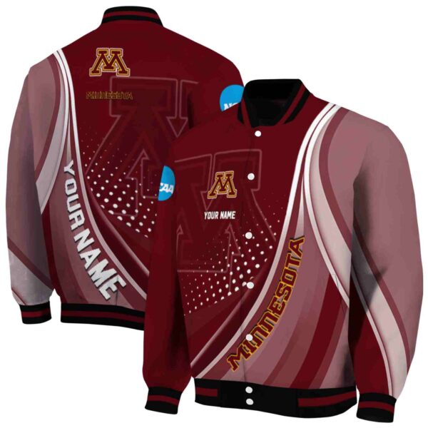 custom minnesota golden gophers wave patterns maroon jacket fashion forward