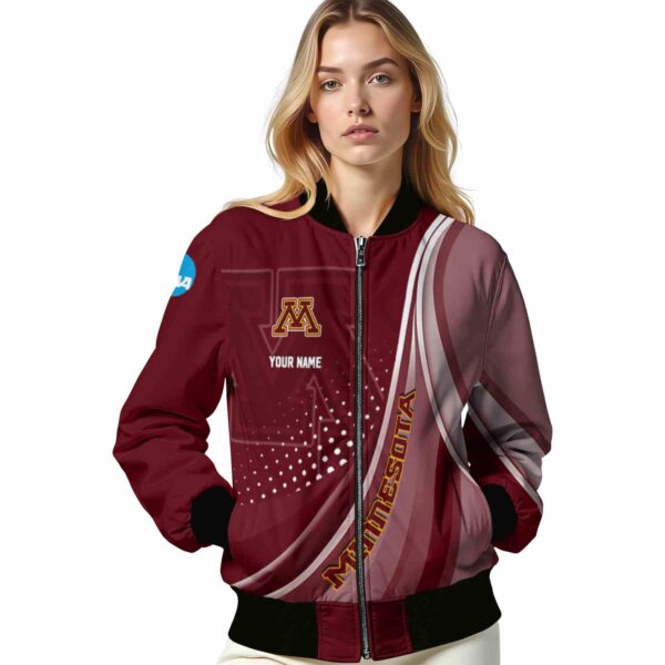 custom minnesota golden gophers wave patterns maroon jacket latest model