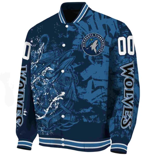 custom minnesota timberwolves fishing art midnight blue jacket best selling