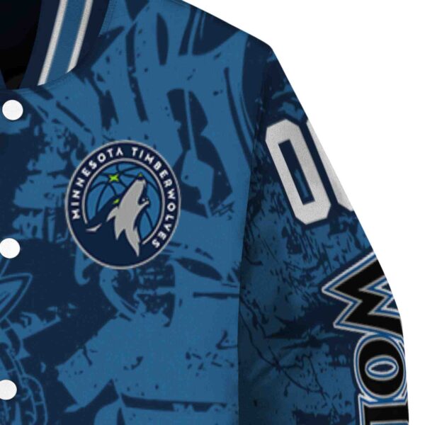 custom minnesota timberwolves fishing art midnight blue jacket premium grade