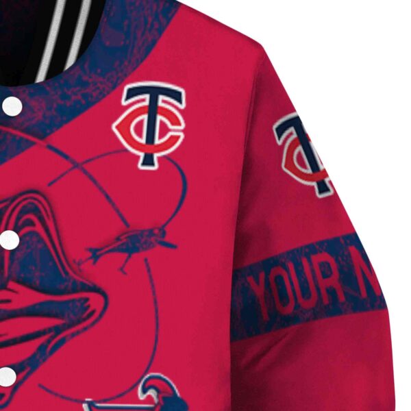 custom minnesota twins fishing rod red jacket premium grade