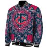 custom minnesota twins heart explosion navy jacket best selling