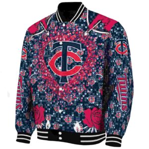 custom minnesota twins heart explosion navy jacket best selling