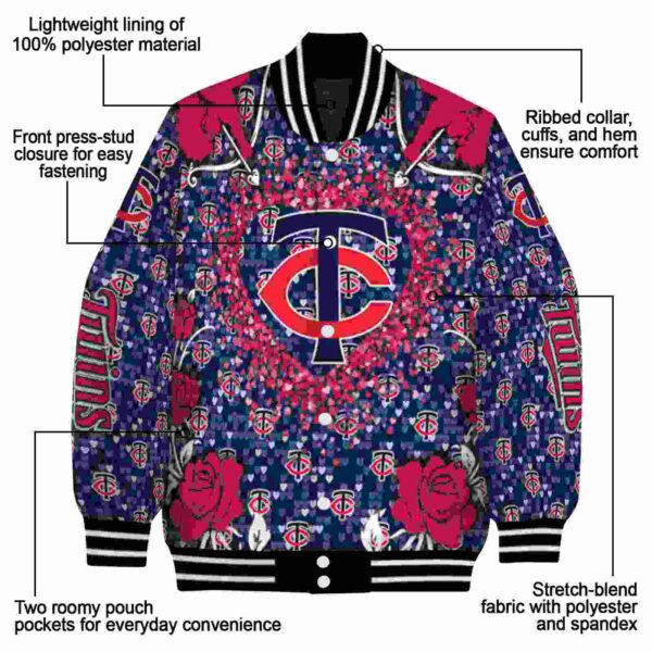 custom minnesota twins heart explosion navy jacket new arrival
