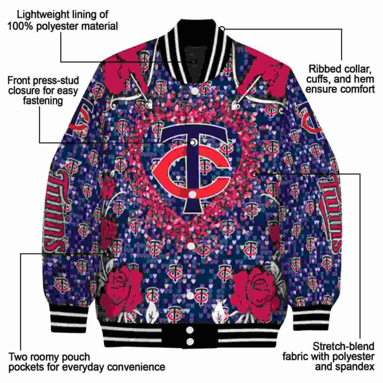 custom minnesota twins heart explosion navy jacket new arrival