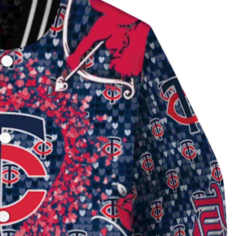 custom minnesota twins heart explosion navy jacket premium grade