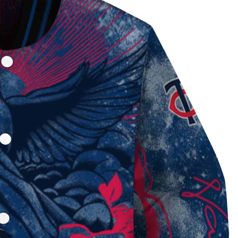 custom minnesota twins praying hands navy jacket premium grade
