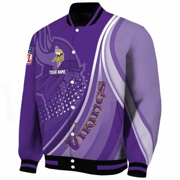 custom minnesota vikings wave patterns purple jacket best selling