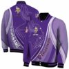 custom minnesota vikings wave patterns purple jacket fashion forward