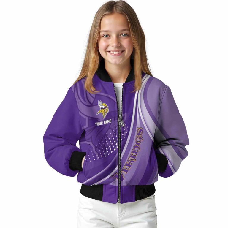 custom minnesota vikings wave patterns purple jacket top rated