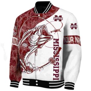 custom mississippi state bulldogs fishing rod white jacket best selling