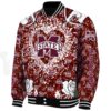 custom mississippi state bulldogs heart explosion maroon jacket best selling