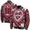 custom mississippi state bulldogs heart explosion maroon jacket fashion forward