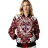 custom mississippi state bulldogs heart explosion maroon jacket latest model