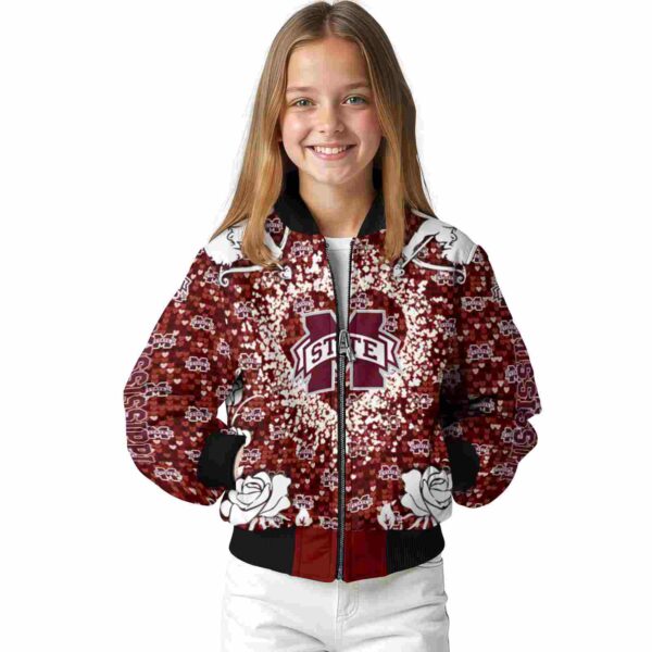 custom mississippi state bulldogs heart explosion maroon jacket top rated