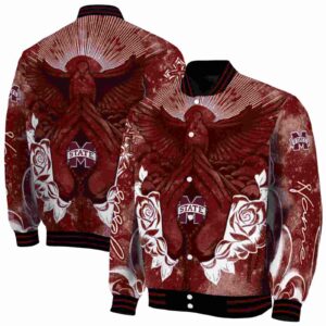 custom mississippi state bulldogs praying hands maroon jacket fashion forward