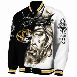 custom missouri tigers jesus tears black white jacket best selling