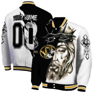 custom missouri tigers jesus tears black white jacket fashion forward