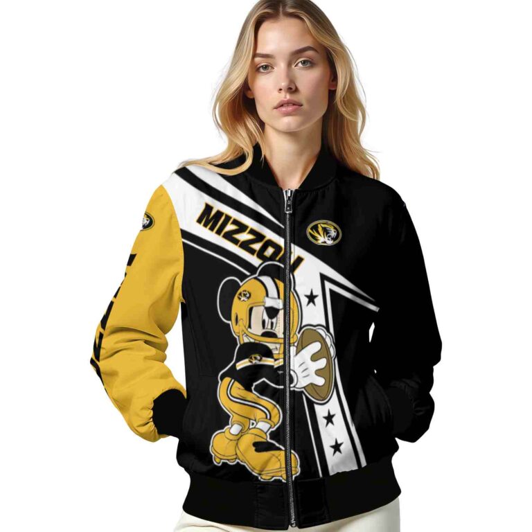 custom missouri tigers mickey football black white jacket latest model