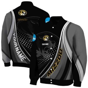 custom missouri tigers wave patterns black jacket fashion forward