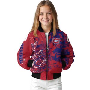 custom montreal canadiens fishing art red jacket top rated