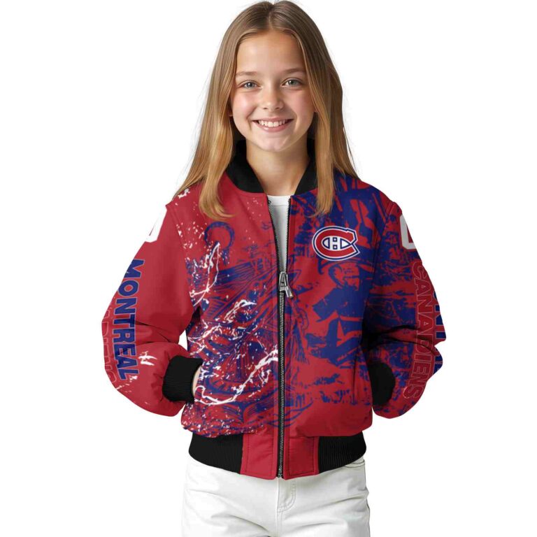 custom montreal canadiens fishing art red jacket top rated