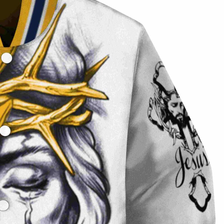 custom nashville predators jesus tears gold white jacket premium grade