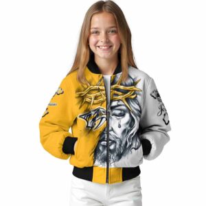 custom nashville predators jesus tears gold white jacket top rated