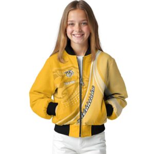 custom nashville predators wave patterns gold jacket top rated