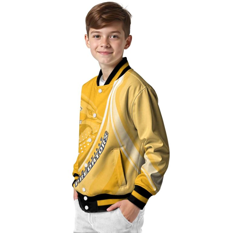 custom nashville predators wave patterns gold jacket trendy
