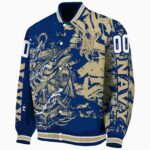 custom navy midshipmen fishing art blue jacket best selling