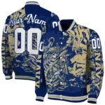 custom navy midshipmen fishing art blue jacket best selling