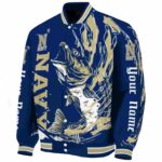 custom navy midshipmen fishing passion blue white jacket best selling