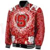 custom nc state wolfpack heart explosion red jacket best selling