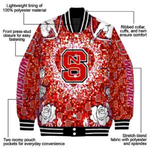 custom nc state wolfpack heart explosion red jacket new arrival