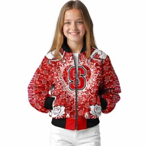custom nc state wolfpack heart explosion red jacket top rated