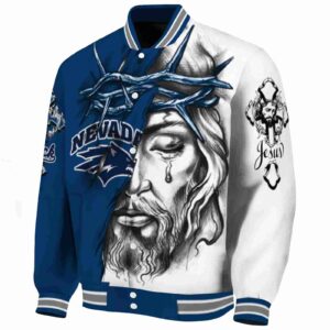 custom nevada wolf pack jesus tears blue white jacket best selling