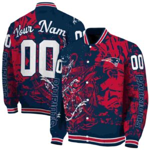 custom new england patriots fishing art blue jacket fashion forward