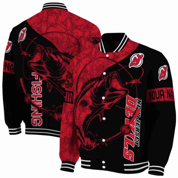 custom new jersey devils fishing rod black jacket fashion forward