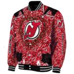 custom new jersey devils heart explosion red jacket best selling