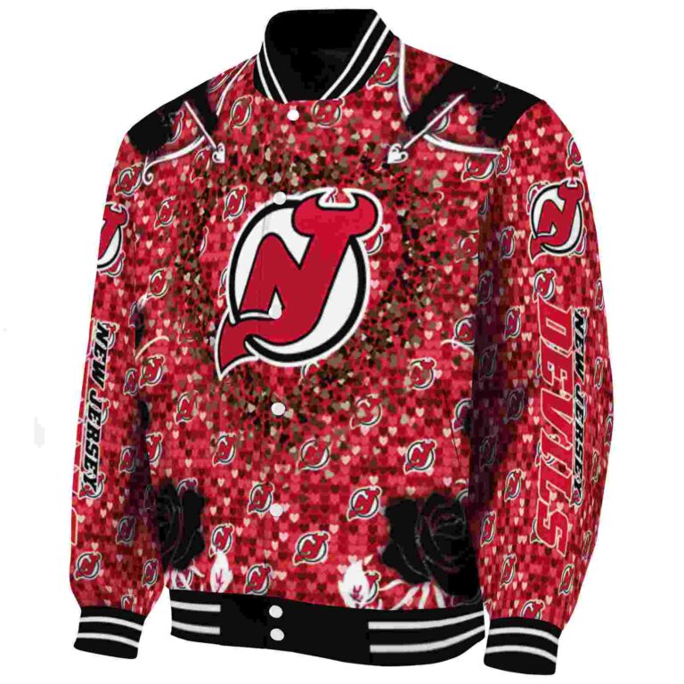 custom new jersey devils heart explosion red jacket best selling